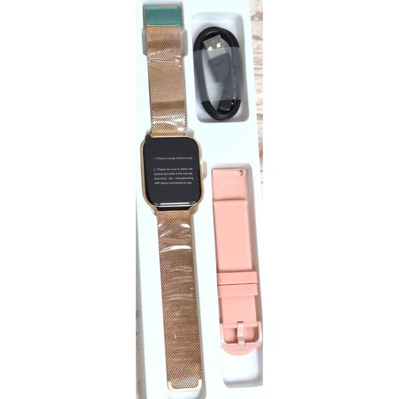Tikland Smart Watch for Women 1.96” Gold Fitness Tracker with Bluetooth Calling, main image 13